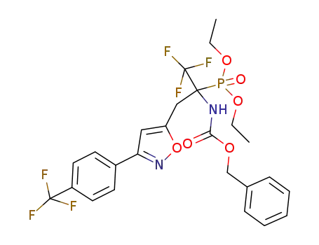 diethyl [1-{[(benzyloxy)carbonyl]amino}-2,2,2-trifluoro-1-({3-[4-(trifluoromethyl)phenyl]isoxazol-5-yl}methyl)ethyl]phosphonate