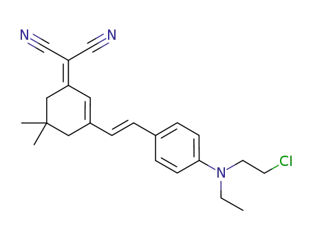 (E)-2-(3-(4-((2-chloroethyl)(ethyl)amino)styryl)-5,5-dimethylcyclohex-2-enylidene)malononitrile