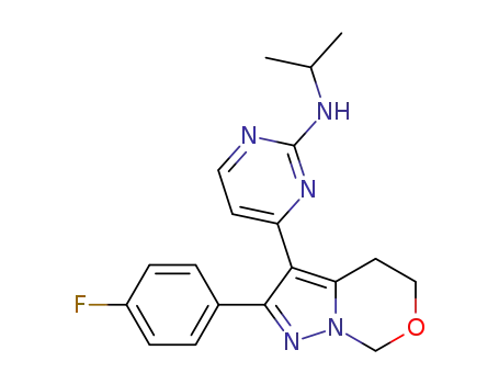 4-[2-(4-fluorophenyl)-4,5-dihydro-7H-pyrazolo[1,5-c][1,3]oxazin-3-yl]-N-(1-methylethyl)-2-pyrimidinamine