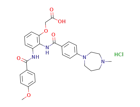 (3-[(4-methoxybenzoyl)amino]-2-{[4-(4-methyl-1,4-diazepan-1-yl)benzoyl]amino}phenoxy)acetic acid hydrochloride