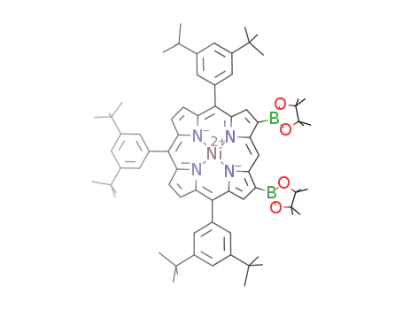 5,10,15-triaryl-2,18-diborylporphyrin nickel(II) complex