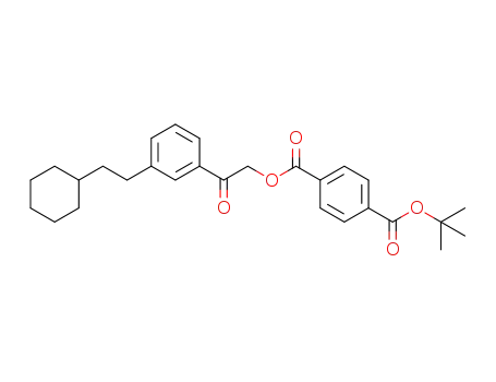 Molecular Structure of 1307310-03-7 (tert-butyl (2-(3-(2-cyclohexylethyl)phenyl)-2-oxoethyl)terephthalate)