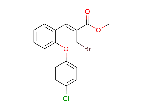Molecular Structure of 1290052-71-9 ((Z)-methyl 2-bromomethyl-3-[2-(4-chlorophenoxy)phenyl]propenoate)