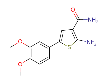 Molecular Structure of 1345882-95-2 (2-amino-5-(3,4-dimethoxyphenyl)-3-thiophenecarboxamide)