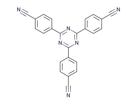 Molecular Structure of 6876-34-2 (2,4,6-TRIS(4-CYANOPHENYL)-1,3,5-TRIAZINE)