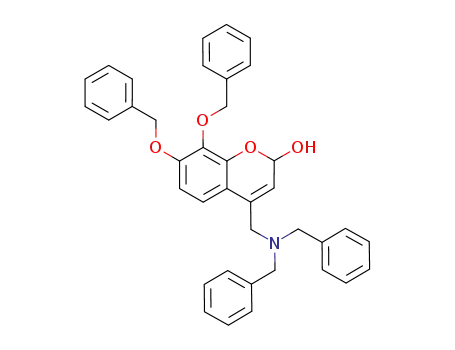 7,8-dibenzyloxy-4-N,N-dibenzylaminomethylchromen-2-ol