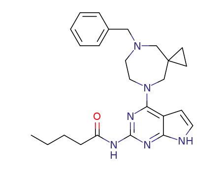 N-[4-(5-benzyl-5,8-diazaspiro[2.6]nonan-8-yl)-7H-pyrrolo[2,3-d]pyrimidin-2-yl]pentanamide