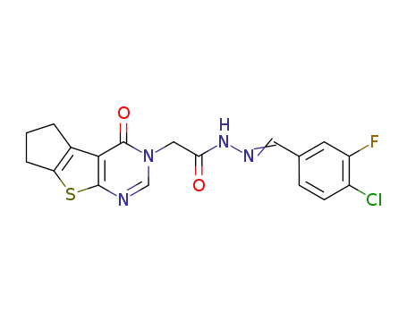 N'-[(3-fluoro-4-chlorophenyl)methylene]-(4-oxo-6,7-dihydro-5H-cyclopenta[4,5]thieno[2,3-d]pyrimidin-3(4H)-yl)acetohydrazone