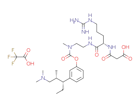 N-[(S)-1-(2-([3-((1R,2R)-3-dimethylamino-1-ethyl-2-methyl-propyl)-phenoxycarbonyl]-methyl-amino)-ethylcarbamoyl)-4-guanidino-butyl]-malonamic acid trifluoroacetate