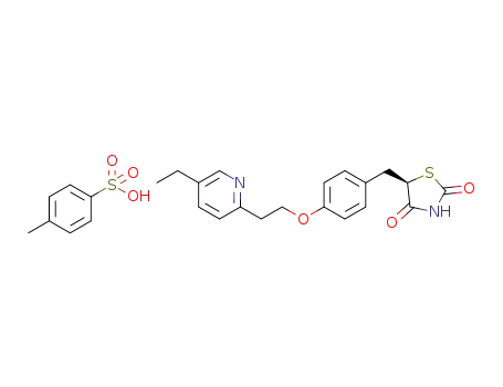(5R)-5-{4-[2-(5-ethylpyridin-2-yl)ethoxy]benzyl}-1,3-thiazolidine-2,4-dione tosylate
