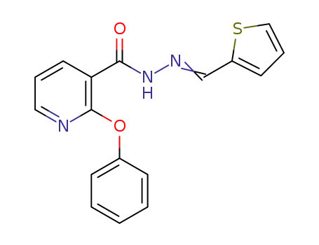 Molecular Structure of 1254691-92-3 (2-phenoxy-N'-(thiophen-2-ylmethylidene)nicotinic acid hydrazide)