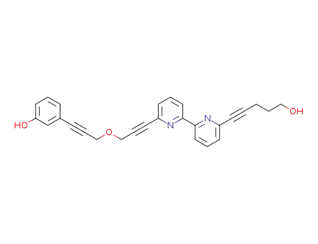 3-(3-(3-[6'-(5-hydroxy-pent-1-ynyl)-[2,2']bipyridinyl-6-yl]-prop-2-ynyloxy)prop-1-ynyl)phenol