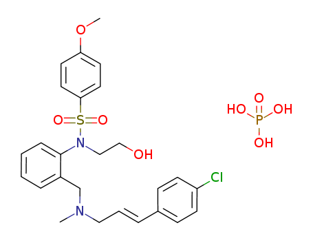KN-93Phosphate;Benzenesulfonamide,N-[2-[[[(2E)-3-(4-chlorophenyl)-2-propen-1-yl]methylamino]methyl]phenyl]-N-(2-hydroxyethyl)-4-methoxy-,phosphate(1:1)