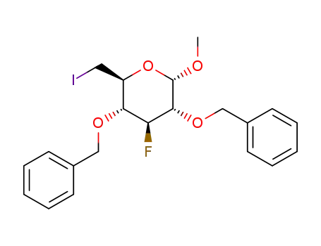 methyl 2,4-di-O-benzyl-3,6-dideoxy-3-fluoro-6-iodo-α-D-glucopyranoside