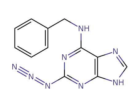 Molecular Structure of 61716-00-5 (methylene-2-azido-6-benzylaminopurine)