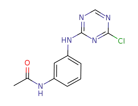 Molecular Structure of 1211876-46-8 (N-(3-(4-chloro-1,3,5-triazin-2-ylamino)phenyl)acetamide)
