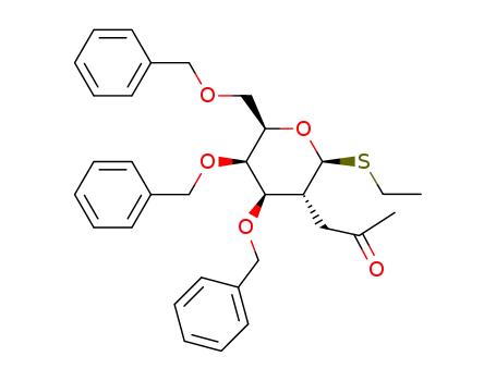 ethyl 3,4,6-tri-O-benzyl-2-C-acetylmethyl-2-deoxy-1-thio-β-D-galactopyranoside