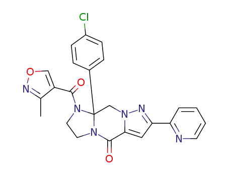 10a-(4-chlorophenyl)-1-[(3-methyl-1,2-oxazol-4-yl)carbonyl]-7-(pyridin-2-yl)-2,3,10,10a-tetrahydro-1H,5H-imidazo[1,2-a]pyrazolo[1,5-d]pyrazin-5-one