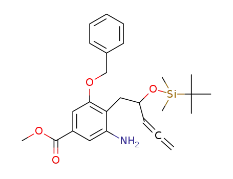Molecular Structure of 1315454-54-6 ((+/-)-methyl 3-benzoyloxy-4-(2-hydroxypenta-3,4-dienyl)-5-nitrobenzoate)
