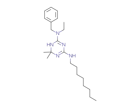1,6-dihydro-6,6-dimethyl-N<sub>4</sub>-octyl-N<sub>2</sub>-benzyl-N<sub>2</sub>-ethyl-1,3,5-triazine-2,4-diamine