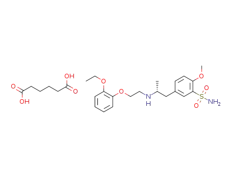 Molecular Structure of 1312673-07-6 ((R)-5-(2-(2-(2-ethoxyphenoxy)ethylamino)propyl)-2-methoxybenzenesulphonamide adipate)