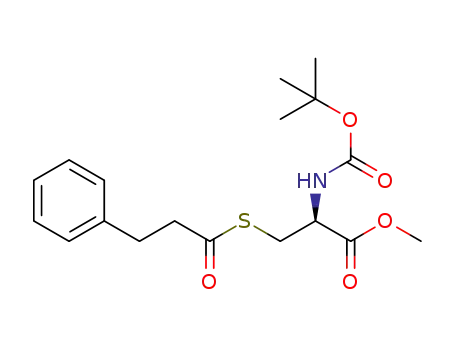 (2S)-tert-butoxycarbonylamino-3-(3-phenyl propionylsulfanyl)propionic acid methyl ester