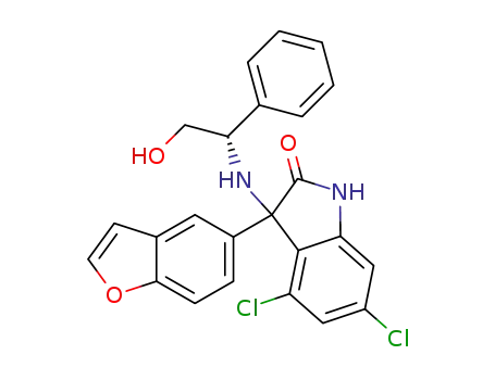 4,6-dichloro-[[(1S)-2-hydroxy-1-phenylethyl]amino]-1,3-dihydro-3-(benzofuran-5-yl)indole-2-one