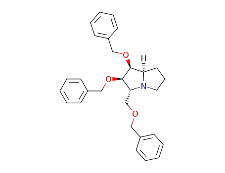(1S,2R,3R,7aR)-1,2-bis(benzyloxy)-3-[(benzyloxy)methyl]hexahydro-1H-pyrrolizine