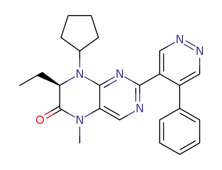 (R)-8-cyclopentyl-7-ethyl-5-methyl-2-(5-phenylpyridazin-4-yl)-7,8-dihydropteridin-6(5H)-one