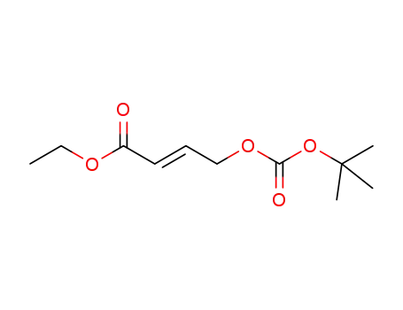 Molecular Structure of 1303556-18-4 ((E)-ethyl 4-(tert-butoxycarbonyloxy)but-2-enoate)
