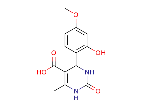 1,2,3,4-tetrahydro-6-methyl-2-oxo-4-(4-methoxy-2-hydroxyphenyl)-pyrimidine-5-carboxylic acid