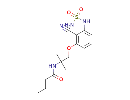 Molecular Structure of 1093206-31-5 (N-(1-(3-sulfamoylamino-2-cyanophenoxy)-2-methylpropan-2-yl)butyramide)