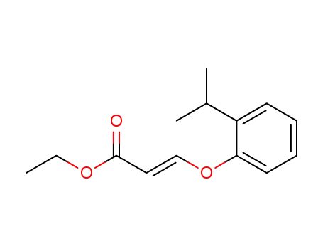 Molecular Structure of 1349709-81-4 ((E)-ethyl 3-(2-isopropylphenoxy)acrylate)