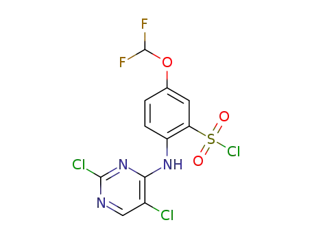 2-((2,5-dichloropyrimidin-4-yl)amino)-5-(difluoromethoxy)benzene-1-sulfonyl chloride
