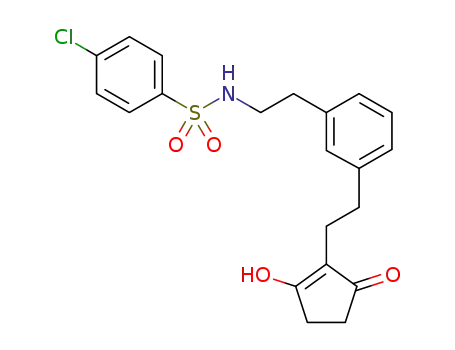 4-chloro-N-(3-(2-(2-hydroxy-5-oxocyclopent-1-en-1-yl)ethyl)phenethyl)benzenesulfonamide