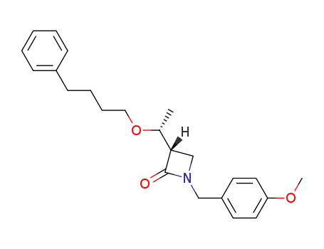 Molecular Structure of 1335557-91-9 ((3S)-1-(4-methoxybenzyl)-[(1R)-(4-phenylbutoxy)ethyl]azetidin-2-one)