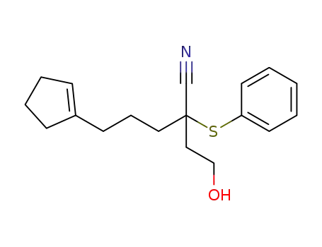 5-(cyclopent-1-en-1-yl)-2-(2-hydroxyethyl)-2-(phenylthio)pentanenitrile