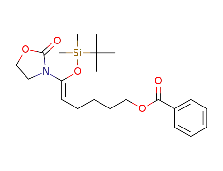 Molecular Structure of 1330660-55-3 ((Z)-6-(tert-butyldimethylsilyloxy)-6-(2-oxooxazolidin-3-yl)hex-5-enyl benzoate)
