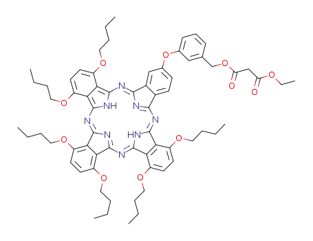 1,4,5,8,9,12-hexabutoxy-14-[3-(ethylmalonateoxymethyl)phenoxy]phtalocyanine
