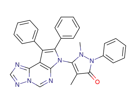 5-(8,9-diphenyl-7H-pyrrolo[3,2-e][1,2,4]triazolo[1,5-c]pyrimidin-7-yl)-1,4-dimethyl-2-phenyl-1H-pyrazol-3(2H)-one