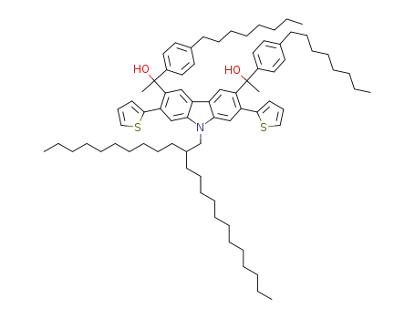 2,7-di(thiophen-2-yl)-N-(2-decyltetradecyl)-3,6-bis(1-(4-octylphenyl)ethanolyl)carbazole