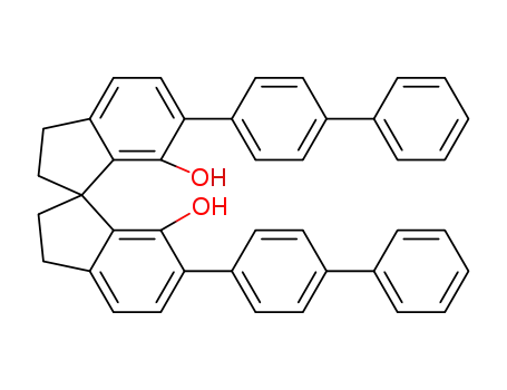 Molecular Structure of 1297613-71-8 ((1R)- 6,6'-bis([1,1'-biphenyl]-4-yl)-2,2',3,3'-tetrahydro-1,1'-Spirobi[1H-indene]-7,7'-diol)