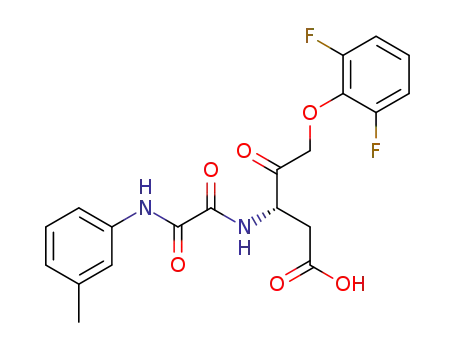 (S)-5-(2,6-difluorophenoxy)-3-[(3-methyl-phenylaminooxalyl)-amino]-4-oxo-pentanoic acid