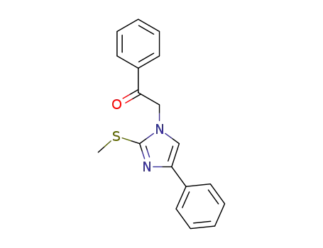 Molecular Structure of 6966-51-4 (2-[2-(methylsulfanyl)-4-phenyl-1H-imidazol-1-yl]-1-phenylethanone)