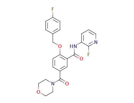 2-{[(4-fluorophenyl)methyl]oxy}-N-(2-fluoro-3-pyridinyl)-5-(4-morpholinylcarbonyl)benzamide