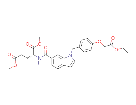(R)-dimethyl 2-(1-(4-(2-ethoxy-2-oxoethoxy)benzyl)-1H-indole-6-carboxamido) pentanedioate
