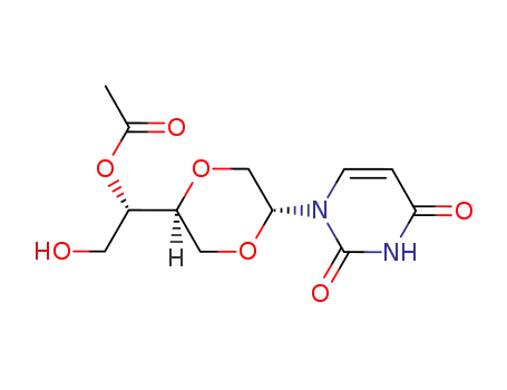 1-[(2R,5S)-5-[(1S)-acetyloxy-2-hydroxylethyl-1-yl]-1,4-dioxan-2-yl]uracil