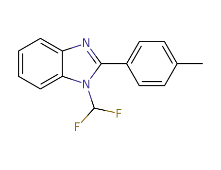 Molecular Structure of 1309978-33-3 (1-(difluoromethyl)-2-(4-methylphenyl)-1H-benzimidazole)