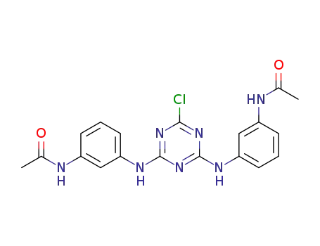 Molecular Structure of 395667-32-0 (2-chloro-4,6-bis([3-acetylamino]phenylamino)-triazine)