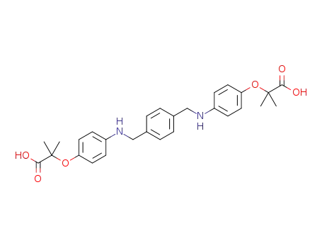 Molecular Structure of 385437-91-2 (2,2'-[1,4-Phenylenebis(methyleneimino-4,1-phenyleneoxy)]bis[2-methylpropanoic acid])